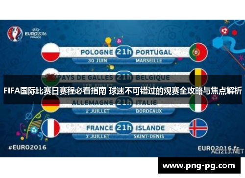 FIFA国际比赛日赛程必看指南 球迷不可错过的观赛全攻略与焦点解析 FIFA国际比赛日赛程必看指南 球迷不可错过的观赛全攻略与焦点解析
