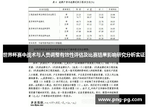 世界杯赛中战术与人员调整有效性评估及比赛结果影响研究分析实证 世界杯赛中战术与人员调整有效性评估及比赛结果影响研究分析实证